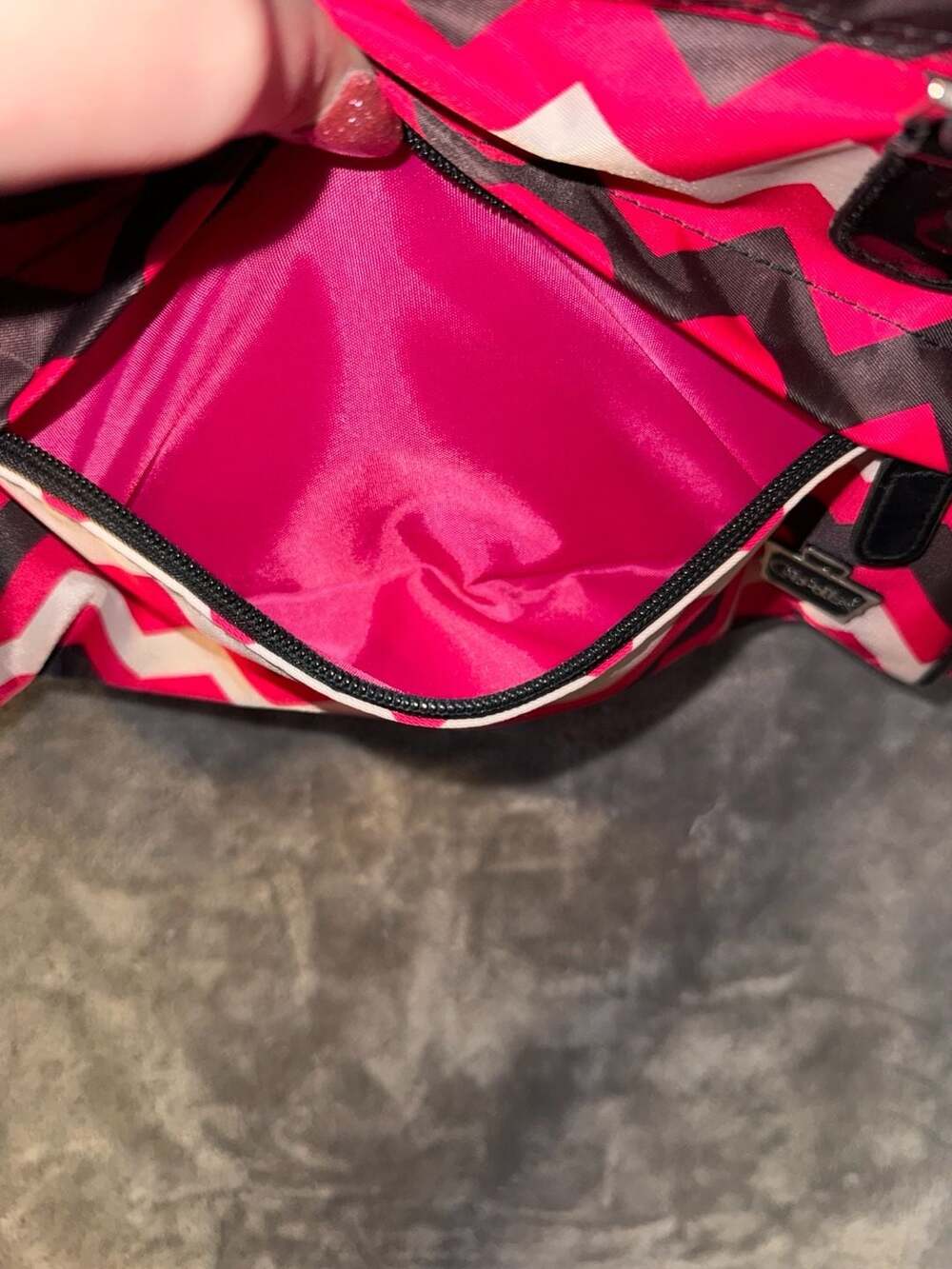 Caboodles Chevron Print Cosmetic Travel Tote Bag - Picture 3 of 10